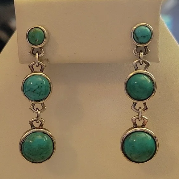 Whitney Kelly 925 Turquoise Earrings - Picture 2 of 7